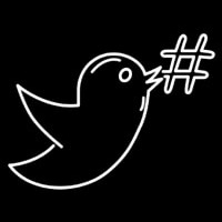 Bird With Hashtag Logo Neonkyltti