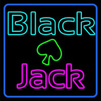 Blackjack Poker Neon Neonkyltti