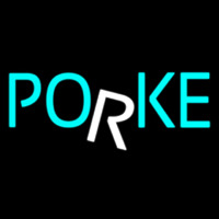 Block Blue Poker Neonkyltti