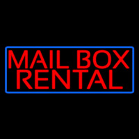 Block Mail Bo  Rental Blue Border Neonkyltti