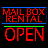 Block Mail Bo  Rental Blue Border With Open 1 Neonkyltti