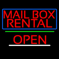 Block Mail Bo  Rental Blue Border With Open 2 Neonkyltti