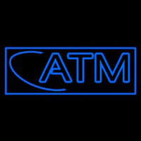 Blue Atm With Border Neonkyltti