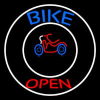Blue Bike Open With Border Neonkyltti