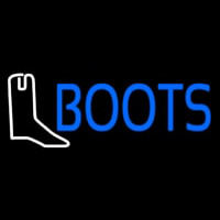 Blue Boots With Logo Neonkyltti