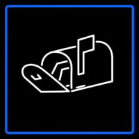 Blue Border Mailbo  Logo Neonkyltti