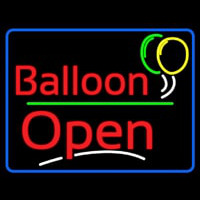 Blue Border Open Balloon Green Line Neonkyltti