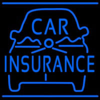 Blue Car Insurance Logo Neonkyltti