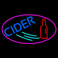 Blue Cider With Pink Oval Neonkyltti