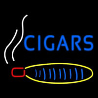 Blue Cigars With Logo Neonkyltti