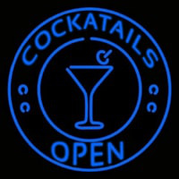 Blue Cocktails Open Neonkyltti