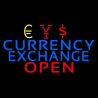 Blue Currency E change Red Open Neonkyltti