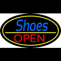 Blue Cursive Shoes Open Neonkyltti