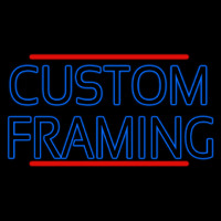 Blue Custom Framing With Lines Neonkyltti
