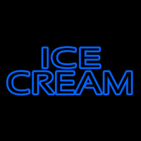 Blue Double Stroke Ice Cream Neonkyltti