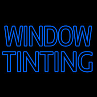 Blue Double Stroke Window Tinting Neonkyltti