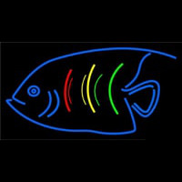 Blue Fish Logo Neonkyltti