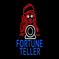 Blue Fortune Teller With Logo Neonkyltti