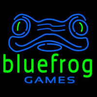 Blue Frog Games Logo Neonkyltti