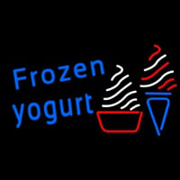 Blue Frozen Yogurt With Logo Neonkyltti