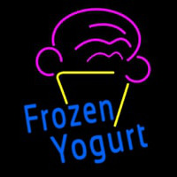 Blue Frozen Yogurt With Logo Neonkyltti