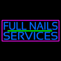 Blue Full Nail Services Neonkyltti