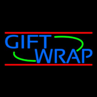 Blue Gift Wrap Neonkyltti