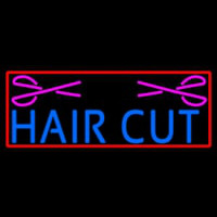 Blue Haircut With Scissor Neonkyltti