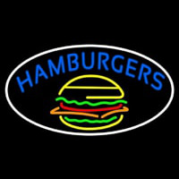 Blue Hamburgers Oval Neonkyltti
