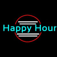 Blue Happy Hour Neonkyltti