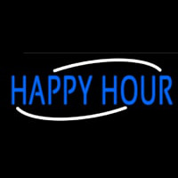 Blue Happy Hour Neonkyltti