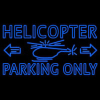 Blue Helicopter Parking Only Neonkyltti