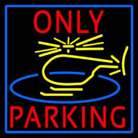 Blue Helicopter Parking Only With Blue Border Neonkyltti
