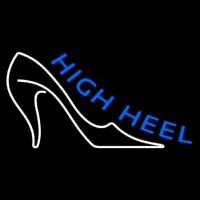 Blue High Heel Neonkyltti
