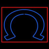 Blue Horseshoe With Border Neonkyltti