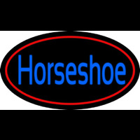 Blue Horseshoe With Red Border Neonkyltti