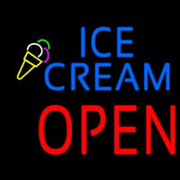Blue Ice Cream Block Open Neonkyltti