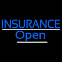 Blue Insurance Open White Line Neonkyltti