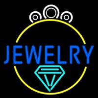 Blue Jewelry Center Ring Logo Neonkyltti