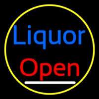 Blue Liquor Open 1 Neonkyltti