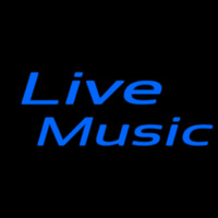 Blue Live Music Cursive 1 Neonkyltti
