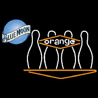 Blue Moon Bowling Orang Beer Sign Neonkyltti