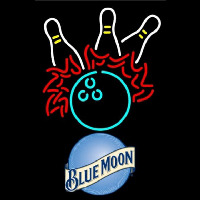 Blue Moon Bowling Pool Beer Sign Neonkyltti