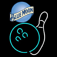 Blue Moon Bowling White Beer Sign Neonkyltti