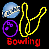 Blue Moon Bowling Yellow 16 16 Beer Sign Neonkyltti