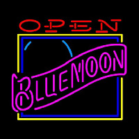 Blue Moon Classic Open Beer Sign Neonkyltti