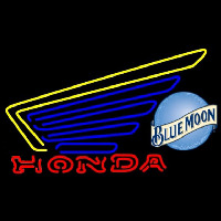 Blue Moon Honda Motorcycles Gold Wing Beer Sign Neonkyltti