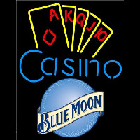 Blue Moon Poker Casino Ace Series Beer Sign Neonkyltti