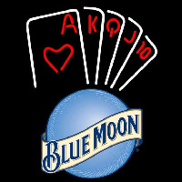 Blue Moon Poker Series Beer Sign Neonkyltti