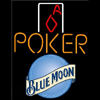 Blue Moon Poker Squver Ace Beer Sign Neonkyltti